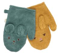 Gants de bain enfant Fabelab Bear and Bunny (x2) Marron TU
