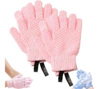 Gants de bain exfoliants à cinq doigts avec texture 3D, gants de douche (J-4pcs)