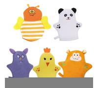 Gants De Bain - Outil Pour Le Corps Ergonomique Anti-dérapant Doux 5 Pièces,Moufles De Douche - Pour Bébé Cuisine Salle De Bain Maison Intérieur Garçon Fille