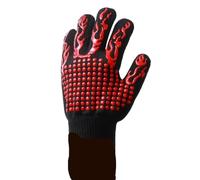 Gants De Barbecue 1 Paire de Gants Four for BBQ, résistants aux Hautes températures, 800 degrés, ignifuges, Anti-Isolation Thermique, for Micro-Ondes, for la Cuisson(Red A)