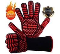 Gants de Barbecue Anti-Chaleur - Universel - Résistant à la Chaleur jusqu'à 800°C