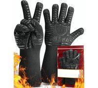 Gants de Barbecue en Silicone résistant à la Chaleur - pour Barbecue Chaud, Barbecue, idéal pour l'intérieur ou l'extérieur Gants