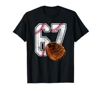Gants de Baseball 67 Chiffres Vintage Six Seven Funny Sports T-Shirt