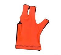 Gants de billard à 3 doigts pour main gauche, gants respirants pour billard et snooker, matériau élastique confortable (orange noir)