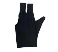Gants de billard à 3 doigts pour main gauche, gants respirants pour billard et snooker, matériau élastique confortable (noir)
