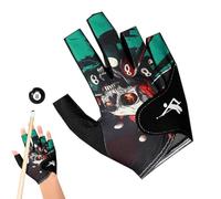Gants de Billard Pool - Antidérapant & Résistant à l'Usure | Vêtement Sportif pour Queue avec Haute Élasticité | adapté aux Jeux Šnooker et Carambole, Prise Confortable Main Gauche ou Droite