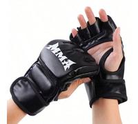 Gants de boxe à doigts ouverts, gants MMA épaissis pour adultes, convenant pour l'entraînement au sac de frappe, les combats et les sports de combat noir,rouge,gris,bleu,Blanc,Noir et blanc,Bleu ciel,