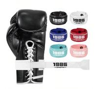 Gants de boxe à lacets, attache-poignet à lacer pour une seule personne, bandage de protection lac bleu,rose,bleu,rouge,noir,BlancPolyuréthane