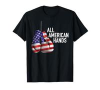Gants de boxe All American Hands - T-shirt drapeau américain patriotique T-Shirt