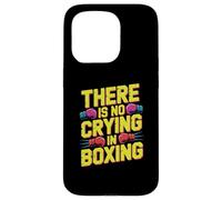 Gants de Boxe Amusants rétro avec Inscription « There is No Crying in Boxing » Coque pour iPhone 15 Pro