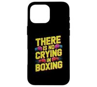 Gants de Boxe Amusants rétro avec Inscription « There is No Crying in Boxing » Coque pour iPhone 16 Pro Max