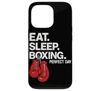 Gants de Boxe Eat Sleep Boxing Perfect Day Boxer, Fighter Gym Coque pour iPhone 13 Pro