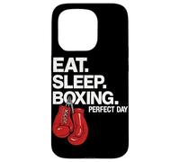 Gants de Boxe Eat Sleep Boxing Perfect Day Boxer, Fighter Gym Coque pour iPhone 15 Pro