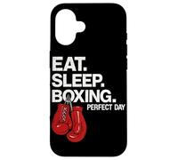 Gants de Boxe Eat Sleep Boxing Perfect Day Boxer, Fighter Gym Coque pour iPhone 16