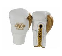 Gants de boxe en cuir à lacets Kwon Professional Boxing Blanc 8 oz