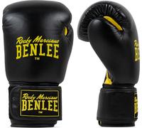 Gants de boxe en cuir DRACO Black/Yellow 10 oz BENLEE