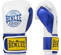 Gants de boxe en cuir METALSHIRE White/Blue 10 oz BENLEE