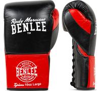 Gants de boxe en cuir TYPHOON Black/Red 10 oz R BENLEE
