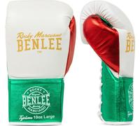 Gants de boxe en cuir TYPHOON White/Green/Red 10 oz L BENLEE