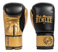 Gants de boxe en similicuir CARLOS Black/Gold 10 oz BENLEE