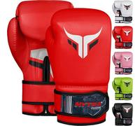 Gants de boxe enfant - Mytra Fusion - AL2 - 8 OZ - Cuir synthétique - Rouge 4 OZ