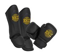 Gants de boxe et protège-tibias enfant Benlee Chakar Noir 6 oz