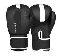 Gants de Boxe Gants de Boxe Professionnels 6/8/10/12/14 oz en PU, for Muay Thai, MMA, Kickboxing, Adultes, équipement d'entraînement au Sac Sable(Black White,10oz)