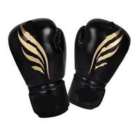 Gants de Boxe Gants de Boxe Professionnels 6/8/10/12 oz for Adultes, Gants d'entraînement Muay Thai Sanda, Combat, Sacs sablage, épais(Black,10oz)