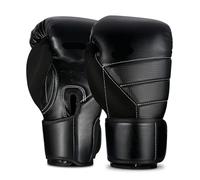Gants de Boxe Gants de Boxe Professionnels for Adultes, 6/8/10/12/14 oz, Gants Combat Sanda Muay Thai, for Hommes et Femmes, entraînement au avec Sacs Sable(Black,10oz)
