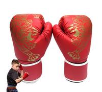 Gants de Boxe - Gants de Combat -Thai pour et - Unisexe - Cuir synthétique - Imprimé Tigre - Protection des Mains pour l'entraînement, Le Sparring, Le Fitness, Le Sport, Les