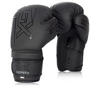 Gants de Boxe GearX Sparring Maya Hide Cuir Pro Gel Sac de Frappe Gym entraînement Combat MMA Muay Thai Kickboxing (08 OZ)
