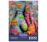 Gants de Boxe Graffiti 1000 Pièces Puzzle Premium Coffret Puzzle Carton Premium - Seniors, Concentration, Cadeau Maison Neuve Et Pause Bureau 38x26cm/1000pcs