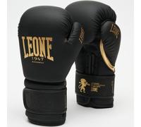 Leone1947 Black&gold Leather Artificial Boxing Gloves Noir 12 Oz