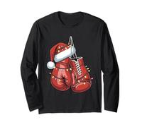 Gants de Boxe, lumières de Noël, boîte de Père Noël, Boxeur, Homme Manche Longue