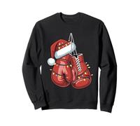 Gants de Boxe, lumières de Noël, boîte de Père Noël, Boxeur, Homme Sweatshirt