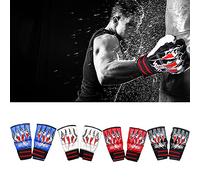 Gants de boxe, mitaines de sport pour sac d'entraînement, mitaines de boxe thaïlandaise MMA, 8,5 oz PU EVA rouge
