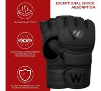 Gants De Boxe Mma, Paume Ouverte, Jointures Rembourrées, Enveloppements De Poing, Gants En Cuir D'entraînement D'arts Martiaux, Sparring, Grappin, Sac De Vitesse, Mitaines De Combat, Kickboxing,