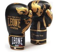 Gants de boxe Muay Thaï - LEONE - Homme - Cuir de buffle - Doublure satin - Fermeture rapide 10 OZ