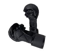 Gants de Boxe Noirs | 8,66 Pouces de Formation Professionnelle | PU Focus Mitts Pads Workout | Support réglable Soupchage des Sacs de Poing Lourds pour Les Exercices de Saisie de Gymnase de Fitness