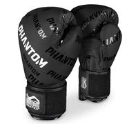 Phantom APEX Gants de boxe thaïlandaise pour homme (Velcro - Noir, 16 oz)
