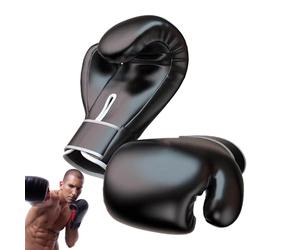 Gants de boxe pour homme - Gants de frappe - Gants d'entraînement de boxe - Gants de boxe à doigts complets de 10 oz - Gants de boxe légers pour la plupart des gens