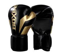 Gants de boxe professionnels - Paume ventilée, gants de frappe lourds en cuir véritable, sangles de poignet réglables, mousse PU | 226,8 g, 283,5 g pour homme et femme, idéal pour la boxe, MMA, Muay