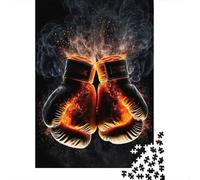 Gants de Boxe Puzzle 1000 Pièces Papier pour Adultes Scène Sportive Dynamique Jeu de Puzzle 1000 Pièces Relaxation Cadeau Maison 38x26cm/1000pcs
