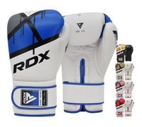 Gants de Boxe - RDX - Muay Thai pour MMA - Combat Kickboxing - Cuir Maya Hide Bleu 8 OZ
