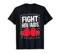 Gants de boxe rouges de lutte contre le VIH/sida T-Shirt