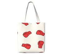 Gants de boxe，Sacs d'épicerie réutilisables, sacs fourre-tout de grande capacité, sac à bandoulière en toile