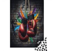 Gants de Boxe |Style « Splash » Vibrant| Puzzles Amusants en Famille 70x50cm/1000pcs Adultes