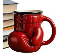 Gants de boxe Tasse à café, gants Muay Thai Tasse à café, Forme de gant en résine Tasse rouge, Gant de sport Nouveauté Gobelet Thé Tasses Boîtes Cadeau, Tasse à café colorée, Décoration de table
