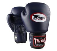 Twins Special Gants de Boxe BGVL3 - Cuir - pour MMA, Kickboxing, Muay-thaï - Sparring et Entraînement - Bleu - 12 oz