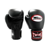Gants de boxeTwins cuir fermeture longue noir